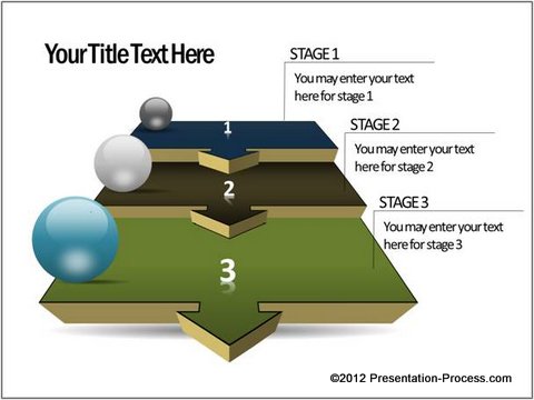 3D PowerPoint steps