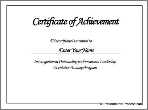 How to write a certificate of achievement