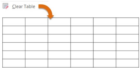 Clear Table Formatting