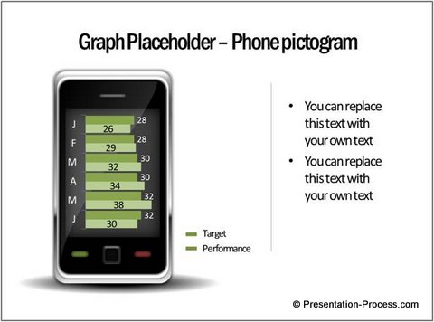 Graph in PowerPoint Pictogram Phone