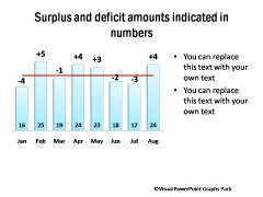 Surplus or Deficit clearly indicated above Column