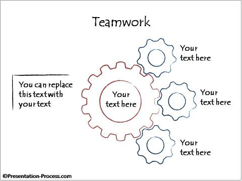 Teamwork Concept with Metaphor of Gears