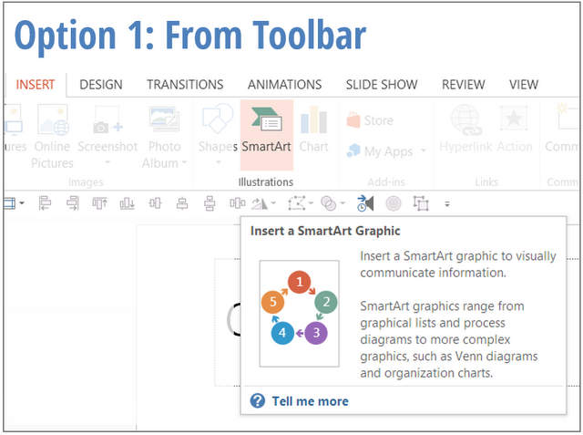 insert-smartart-option1 Insert SmartArt from Toolbar