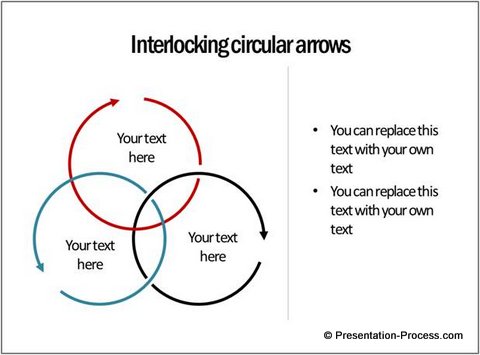 Interlocking Circular Arrows in PowerPoint