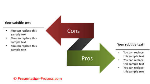 PowerPoint Pros and Cons Arrows