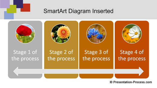 PowerPoint themed template with smartart