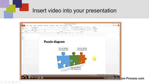 PowerPoint themed template with video