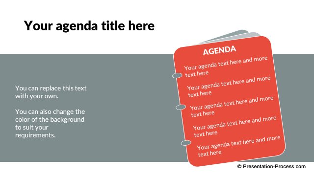Opening Agenda Slide in Flat Design