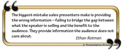 Quote on Sales Presentations