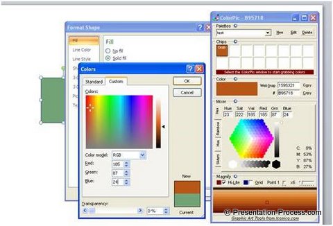 Color picker tool for powerpoint