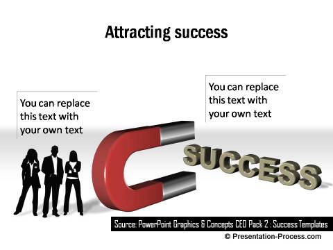 Attracting Success Template with PowerPoint texrt