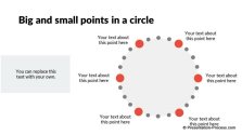 Different points in a circle