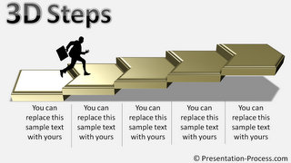 PowerPoint 3d steps created with Smartart