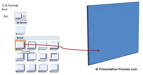 3D Circle Bevel for wall