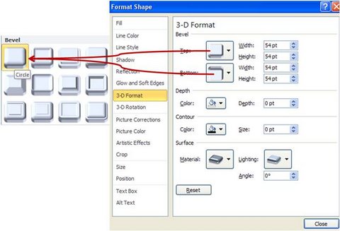 3D Format and Bevel for PowerPoint