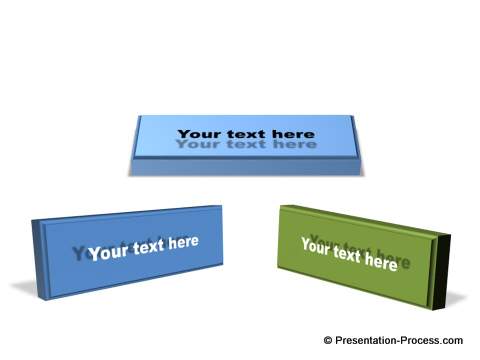 3D text boxes with float effect