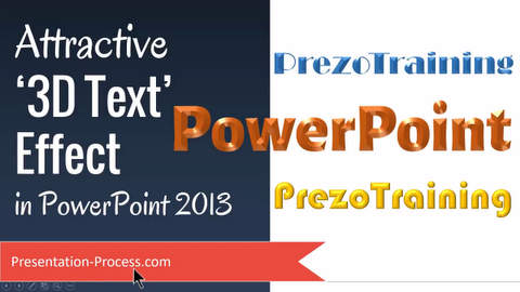 Create Attractive 3d Text Effect In Powerpoint Presentation Process