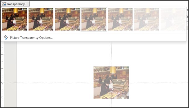 Set Picture Transparency in PowerPoint365