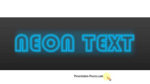 how to make neon text in powerpoint