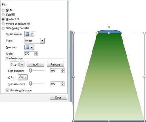 Add Gradient to Light Area