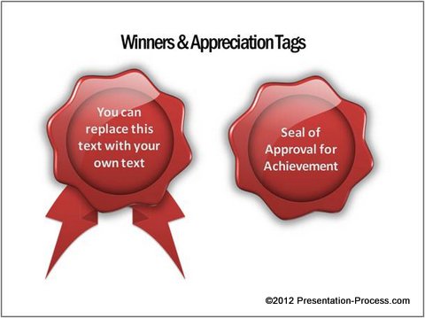 Wax seals appreciation tag