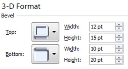 Bevel Values for 3D plate