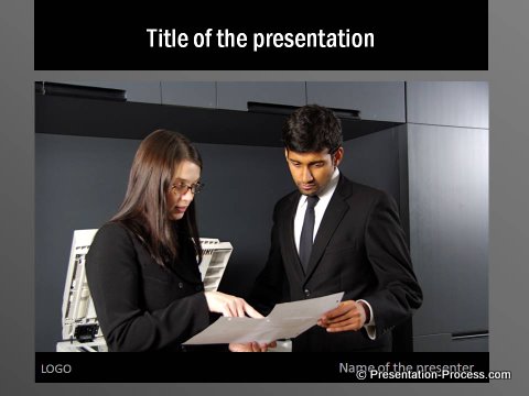 Black Color PowerPoint Title Template - Free