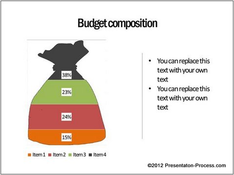 info graphics in powerpoint to show percentage composition budget ppt presentations