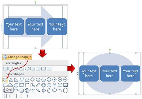 Change Arrow Shape to Oval