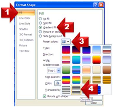 Chrome Preset Shape for Battery