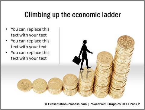 Template using coin as infographic