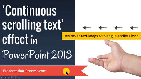 continuous scrolling text effect in powerpoint 2013 scrolling powerpoint