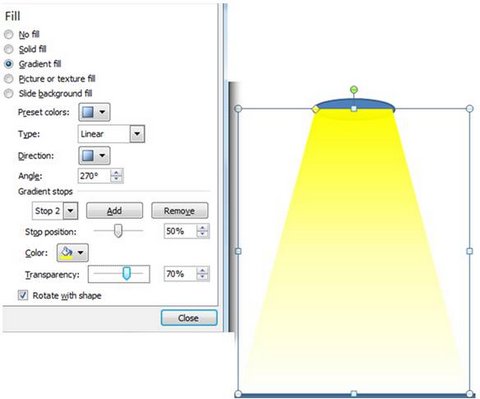 Image with Gradient for Spotlight