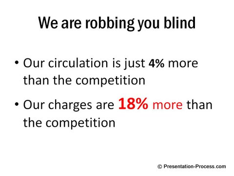 Data Presentation Truth about comparison