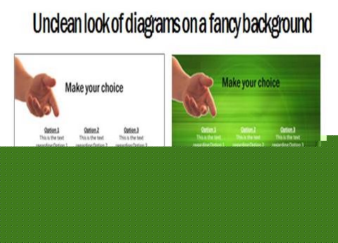 Diagrams with Complex PowerPoint Background