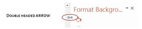 Double Headed Arrow for Moving Panes