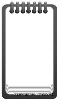 Empty Notebook in PowerPoint