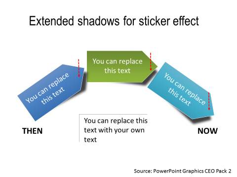 Extended PowerPoint shadow