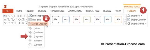 Fragment Shapes tool