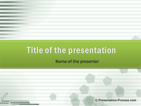 green powerpoint template