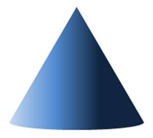 cone in powerpoint  with gradient