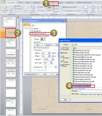 Inserting Picture in Slide Master