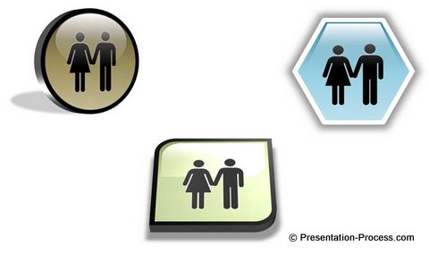 Icon vectors powerPoint Examples 3d
