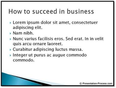 powerpoint presentation continued slide