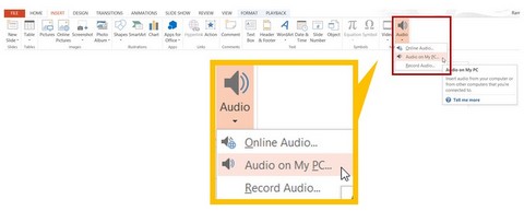 Insert Audio File in PowerPoint