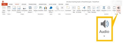 Insert Audio Option in PowerPoint