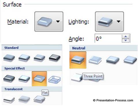 Material and Lighting Effect