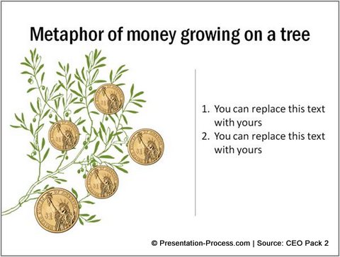 Money in a tree metaphor