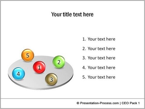 Numbered list on plate - PowerPoint Template