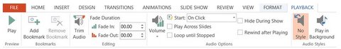 Options to Edit PowerPoint Audio